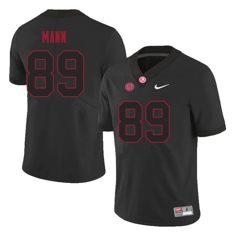 Men's Alabama Crimson Tide Kyle Mann #89 2021 Black College Stitched Football Jersey 23ZJ077MT